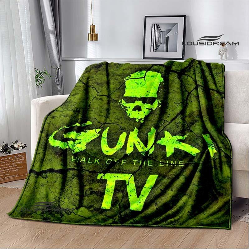

Gunki logo printed Blankets Fashion Warm Blanket Soft And Comfortable Blanket Home Travel Blankets BedLinings Birthday Gift 75x90cm