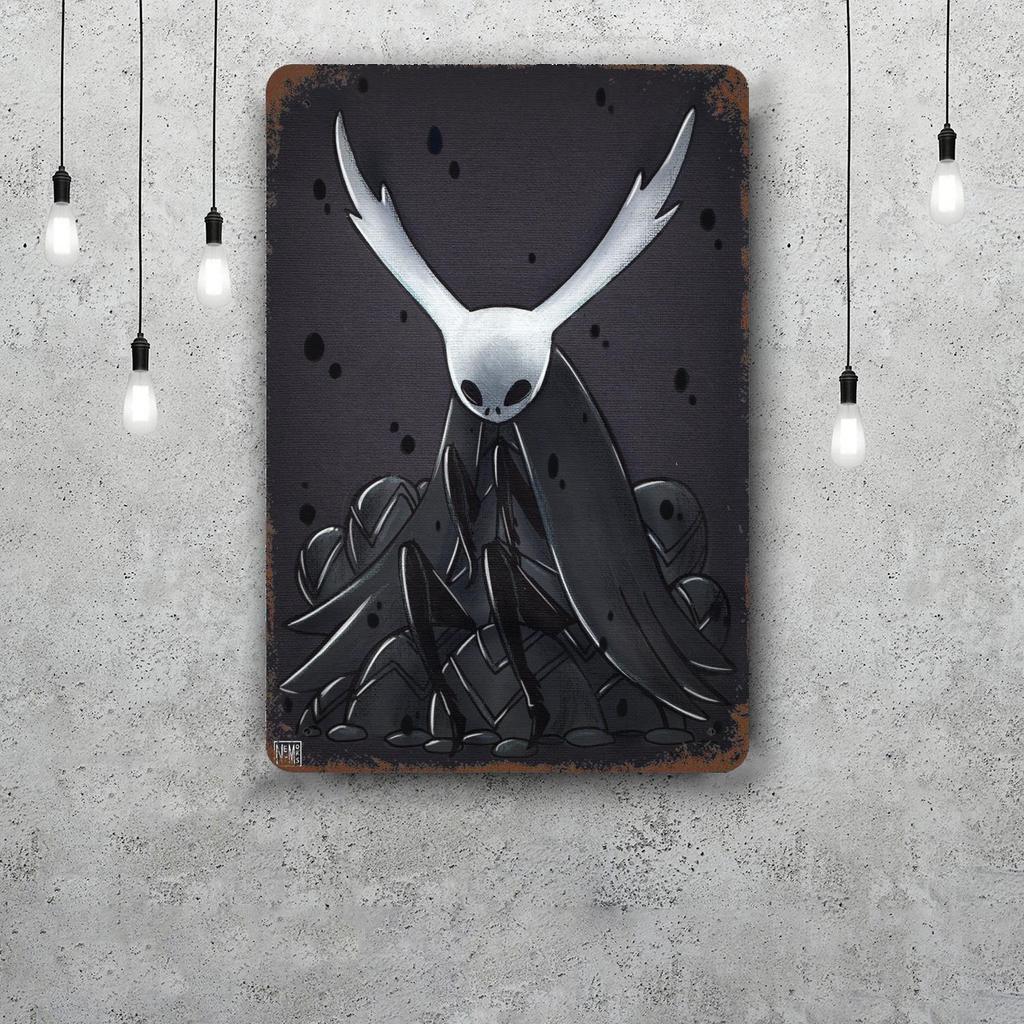 Hollow Knight Decor Poster Vintage Tin Sign Metal Sign Decorative Plaque for Pub Bar Man Cave Club Wall Decoration