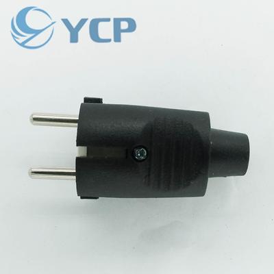 Adaptador de Tomada Europeu/Alemão/Francês 16A, Dois Pinos Redondos, Compatível com Rússia e Coreia