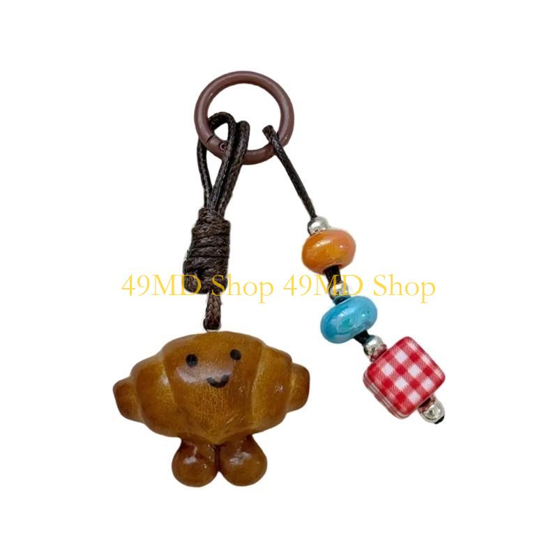 

49MD Cartoon Bagel Holder Bag Pendant With Realistic Finish For Everyday Use