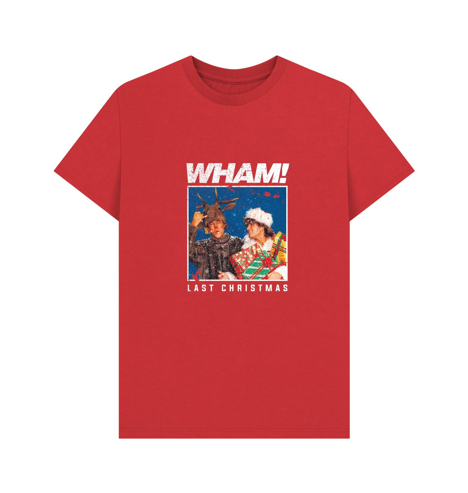 PREMIUM OFFICIAL Wham! Wham Official Last Christmas Graphic Red T-Shirt 2XL