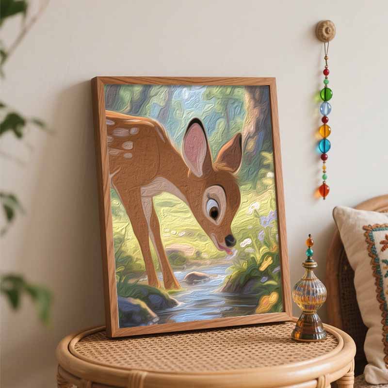 Disney Bambi Digital Oil Painting Art Kit Hand Painted Home Decor