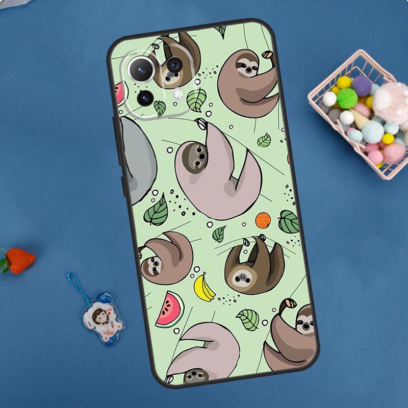 Cute Sloth Animal Case For Xiaomi 13 14 15 Ultra 11T 12T 13T 14T Pro POCO X7 Pro X3 X5 X6 M6 F5 F6 Pro Cover