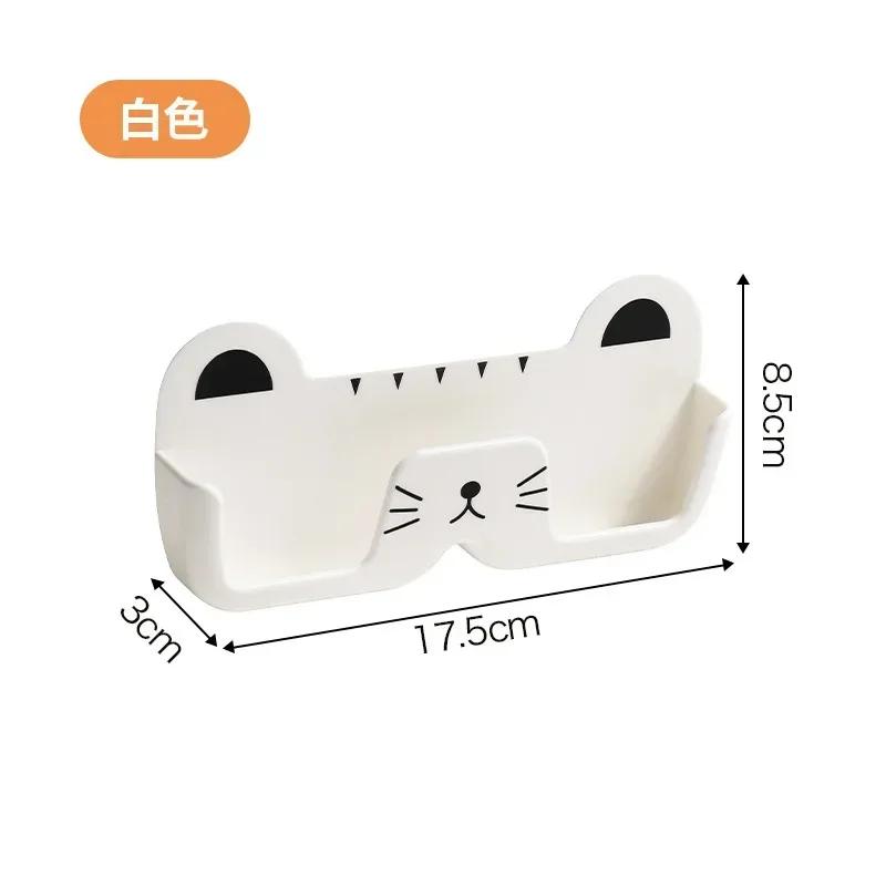 

Настенная стойка для хранения очков с изображением милого кота, украшение для дома, солнцезащитные очки без проколов и держатель, органайзер для солнцезащитных очков