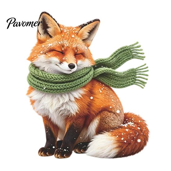 Removable Fox Sticker Static Window Cling, Christmas Winter Glass Stickers, PVC Electrostatic Cling Decal for Home Door & Decoration, Wall Art