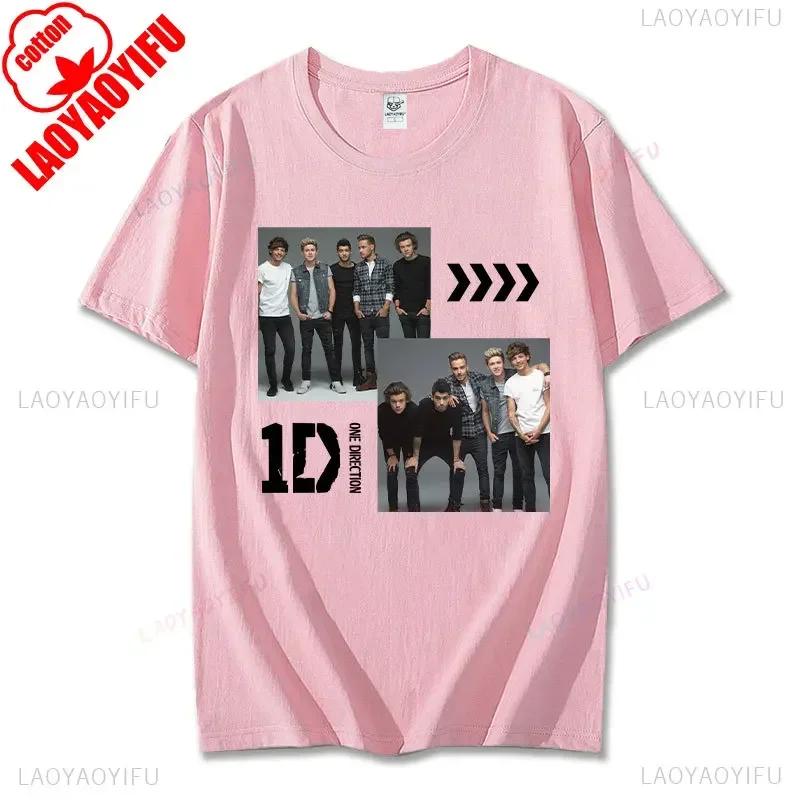

Унисекс футболка с принтом One Directions, хлопок, высокое качество, для весны/лета, футболка с круглым вырезом, популярная ретро-футболка, Camisetas 4XL