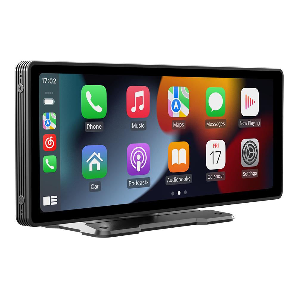 Portable 9.3" IPS Screen Multimedia Player Compatible with  Wireless CarPlay Android Auto Mirror Link