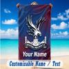 Beach Towel Custom Name Text, Quick Dry Large Towel For Beach HomeCrystal Palace