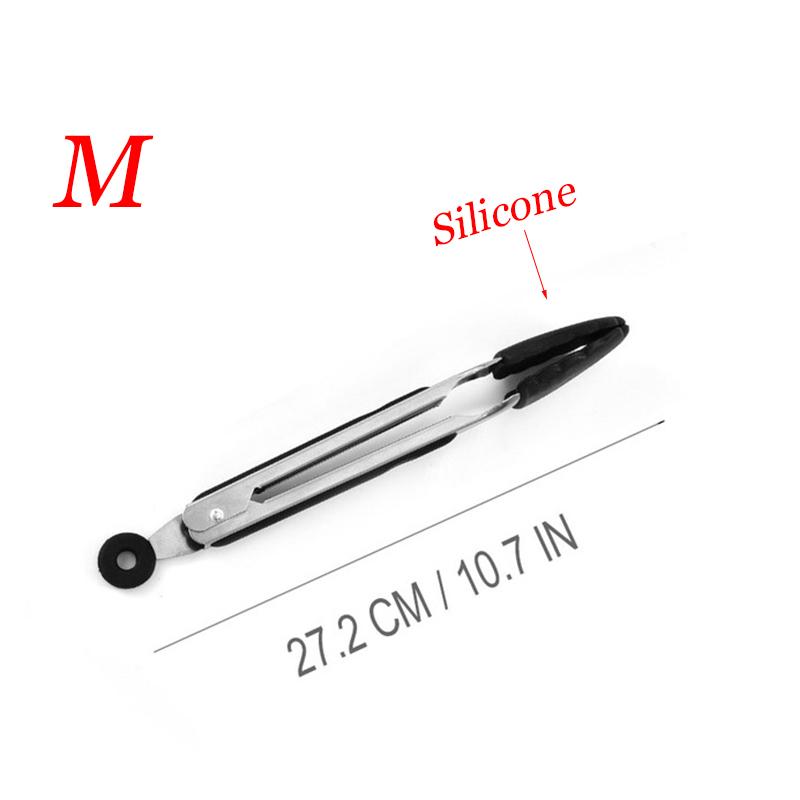 1PC BBQ Grilling Tong Salad Cake Dessert Serving Food Tongs Stainless Steel Barbecue Clips Clamp Baking Food Kitchen Tool