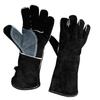 35cm Long Double-layer Leather Welding Gloves - Heat and Splash Resistant Labor Protection