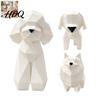 Modern Desk Accessories 3D Printed Geometric Puppy Figurine Minimalist Dog Statue Creative Animal Crafts Cute Artistic Sculpture for Home