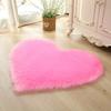 Heart Shaped Plush Rug 40x50cm Super Soft Fluffy Shaggy Carpet for Bedroom Living Room Non-Slip Floor Mat Decor Valentine Gifts