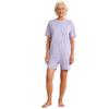 Women’s Special Needs Adaptive Romper Short Sleeve Shorts Bottom Back Zipper Bodysuit with Feeding Tube Access for Daily Care