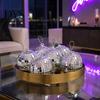 DIY Craft Supplies for Jewelry Making 6 Pcs Mini Silver Disco Balls, Hanging Mirror Ball Ornaments, Reflective Ornaments Christmas Tree Decoration