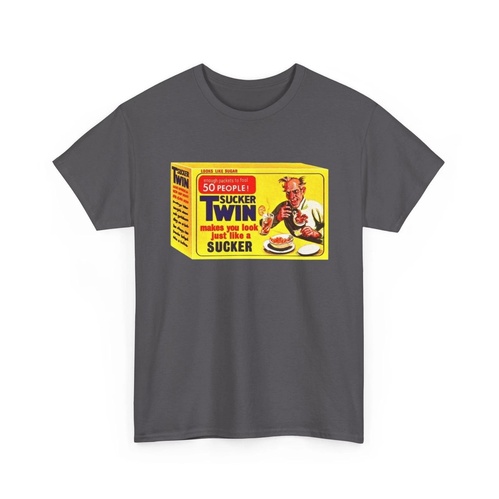 Wacky Packages Sucker Twin Printed Collectible T shirt Funny Sugar Twin Parody XL