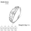 Stainless Steel Filigree Flower Ring Aesthetic Bohemian Women Rings Band Jewelry Birthday Gift