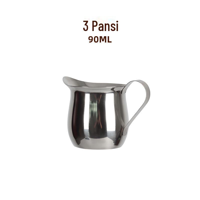 Espresso-Milchkännchen und Messbecher aus Edelstahl