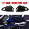 For US Ford Fusion 2013 2014 2015 2016 2017 2018 Car Side Rearview Mirror Cover Glossy Black Clip-on Exterior