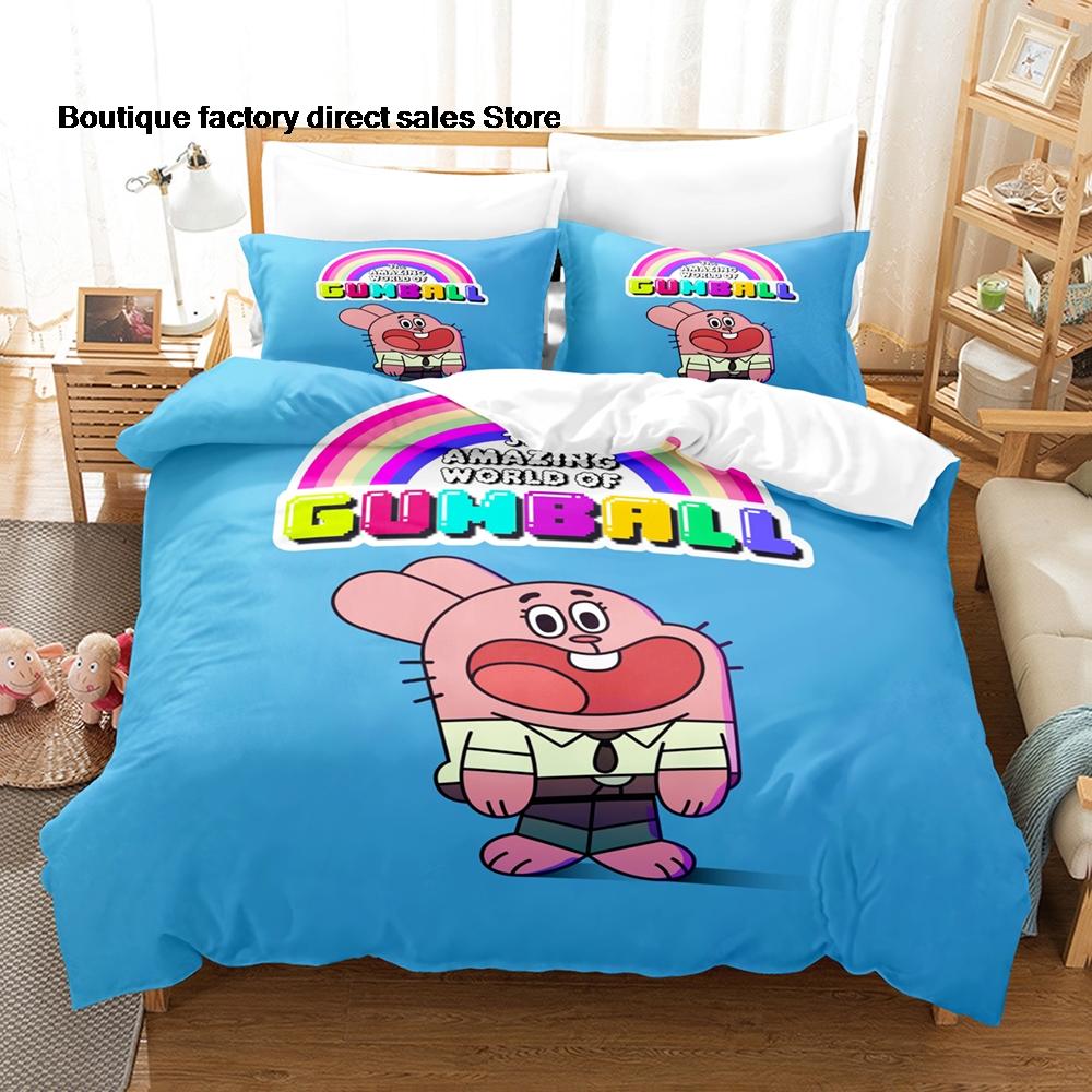 The Amazing World Of Gumball Bedding Set Duvet Cover Pillowcase For Kids Bedroom Decor Twin Full Queen King Size Bed Linen