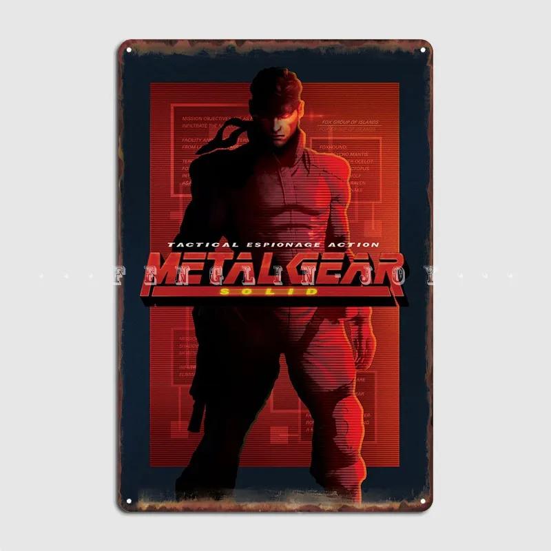 DORA Tin Sign Metal Gear Solid Red Alert Metal Plaque Poster Mural Painting Retro Pub Garage Tin Sign Posters