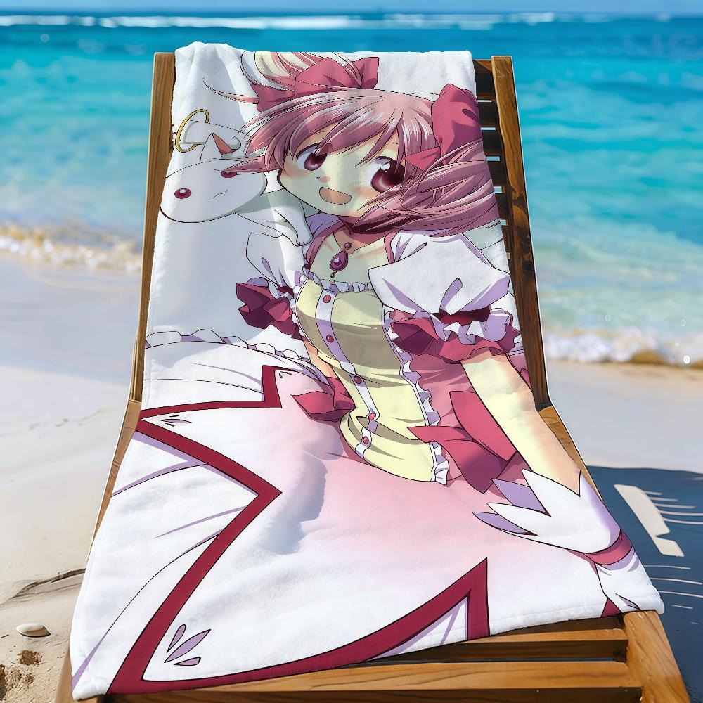 Anime Puella Magi M-Madoka Magica-S Towel Sports Quick Dry Travel Camping Gear Sandproof Soft Light Large Beach Towel