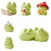 Handmad Frog Resin Figurine Statue Mini Frog Model Toy  Car Diy Accessories