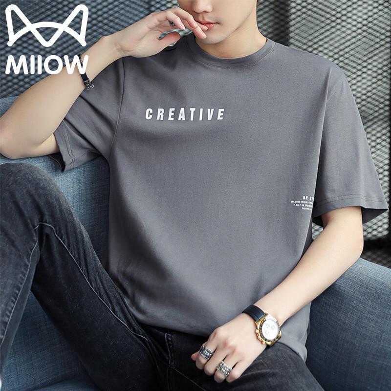

MiiOW Men s Summer Cotton Crew Neck T-Shirt 3XL
