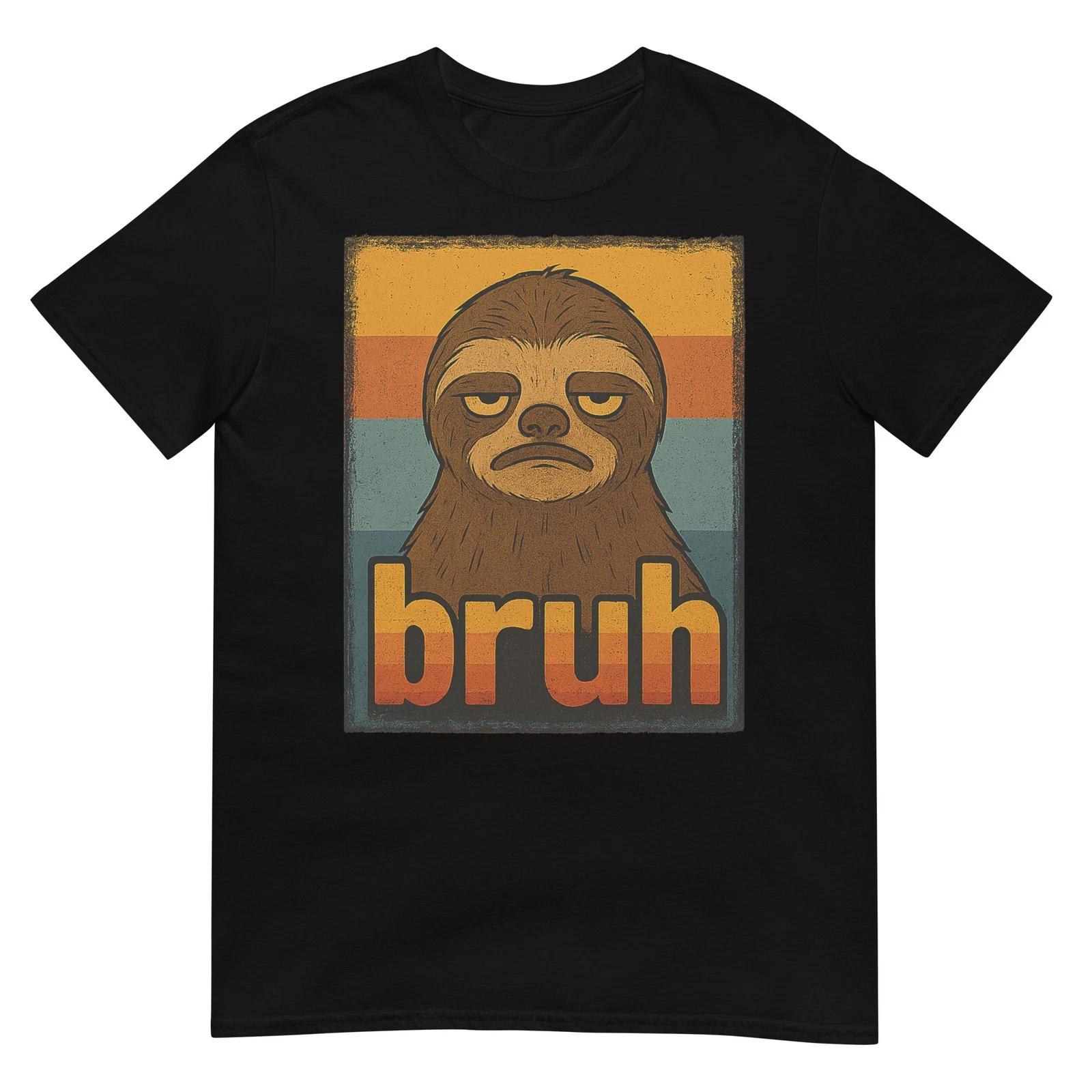 Funny Sloth Bruh For Teens Boys Girls Meme Graphic T-Shirt M