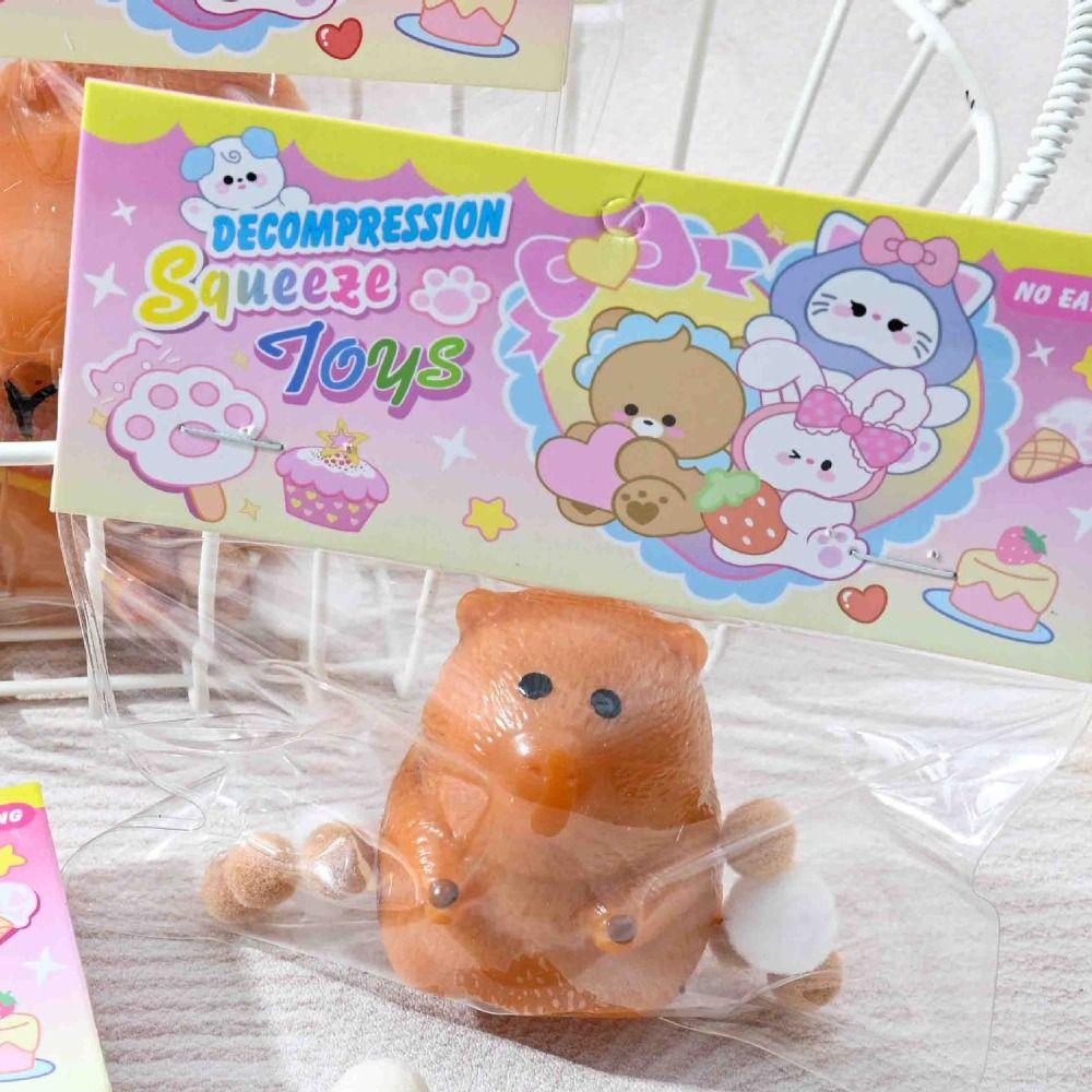 Silicone Capybara Squeeze Toy Kneading Capybara Mochi Pinching Toy  Children Adult