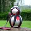 Gourd Shape Water Bottle 1500ml Stainless Steel Sports Travel Gym Chinese Retro-Inspired Eye-catching Style for Monkey King Game Fan Anti-scalding