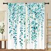 2PCS Digital Printed Curtains, Ivy Waterfall Green Vine Cascade Botanical, Window Drapes for Living Room Bedroom Home Decoration