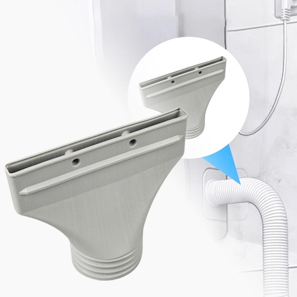 Flat Hose Adapter, AC Hose Connector, Conditioner Portable Exhaust Hose Window Adapter, Portable Conditioner Dryer Vent System Exhaust Vent Connector