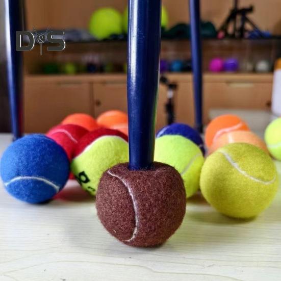 4 Pcs Pre-Cut Walker Tennis Balls for Furniture Legs Floor Protection Universal Walker Leg Felt Pad Glide Coverings for Seniors