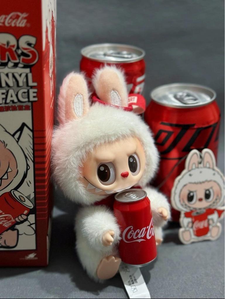 Uchinchi avlod Labubu Cola nashri Pop Mart o'tir o'tir partiyasi vinil plyush ko'r quti
