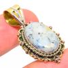 Natürlicher Dendritenopal Zweifarbig 925 Massiv Sterling Silber Geschenk Anhänger 1.50" C3r99