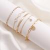 3PCS Fashion Thick Chain Link Bracelets for Women Vintage Snake Chain Gold Color Silver Color Bangles Bracelets Set Punk Jewelry