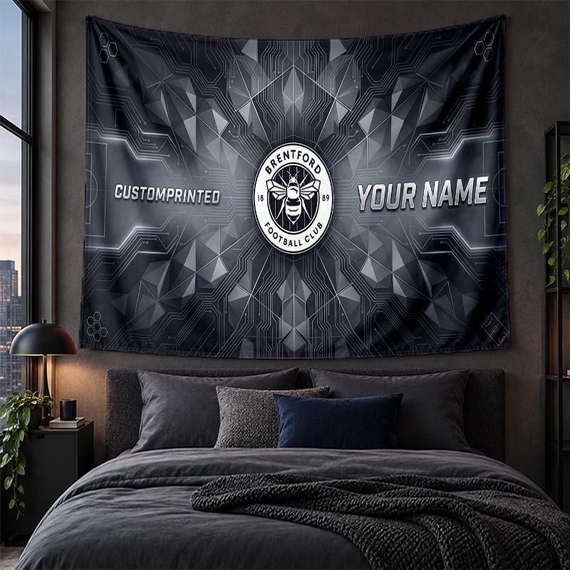 Personalized Tapestry Wall Hanging Brentford Football Pattern Art Background Cloth
