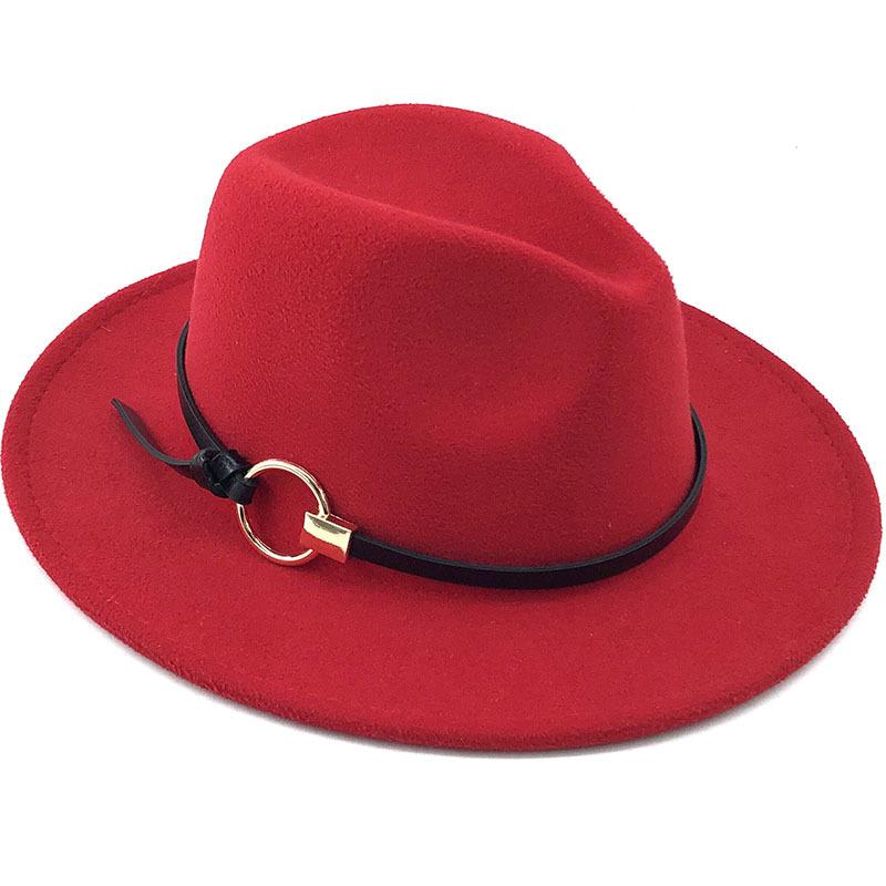 Einfache Wolle Frauen Outback Fedora Hut Für Winter Herbst ElegantLady Floppy Cloche Breite Krempe Jazz Caps Größe 56-60CM