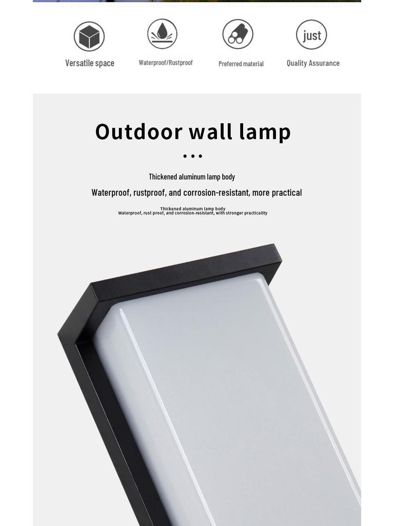 Waterproof LED Wall Light for Balcony, Terrace, Corridor, Stairs, and Courtyard - Super Bright Outdoor Lighting Fixture