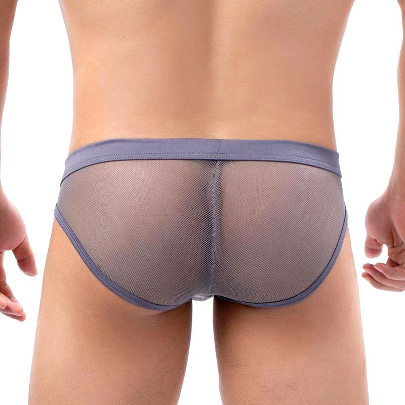 1Pc Low Waist Lingerie Acrylic Fiber Panties Men's Sexy U Pouch Underwear Briefs