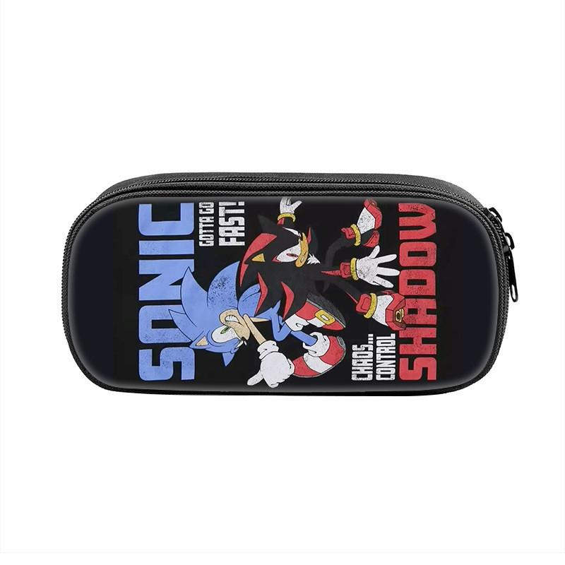 Sonic Cartoon Character Printed Student Single Layer Stationery Storage Bag For School And Gift