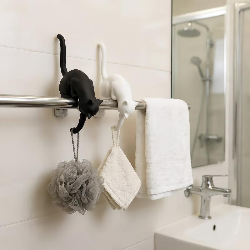 These Adorable Cat-Shaped Hooks Are Versatile And Perfect As Keychains For The Entryway Or As Living Room Decorations