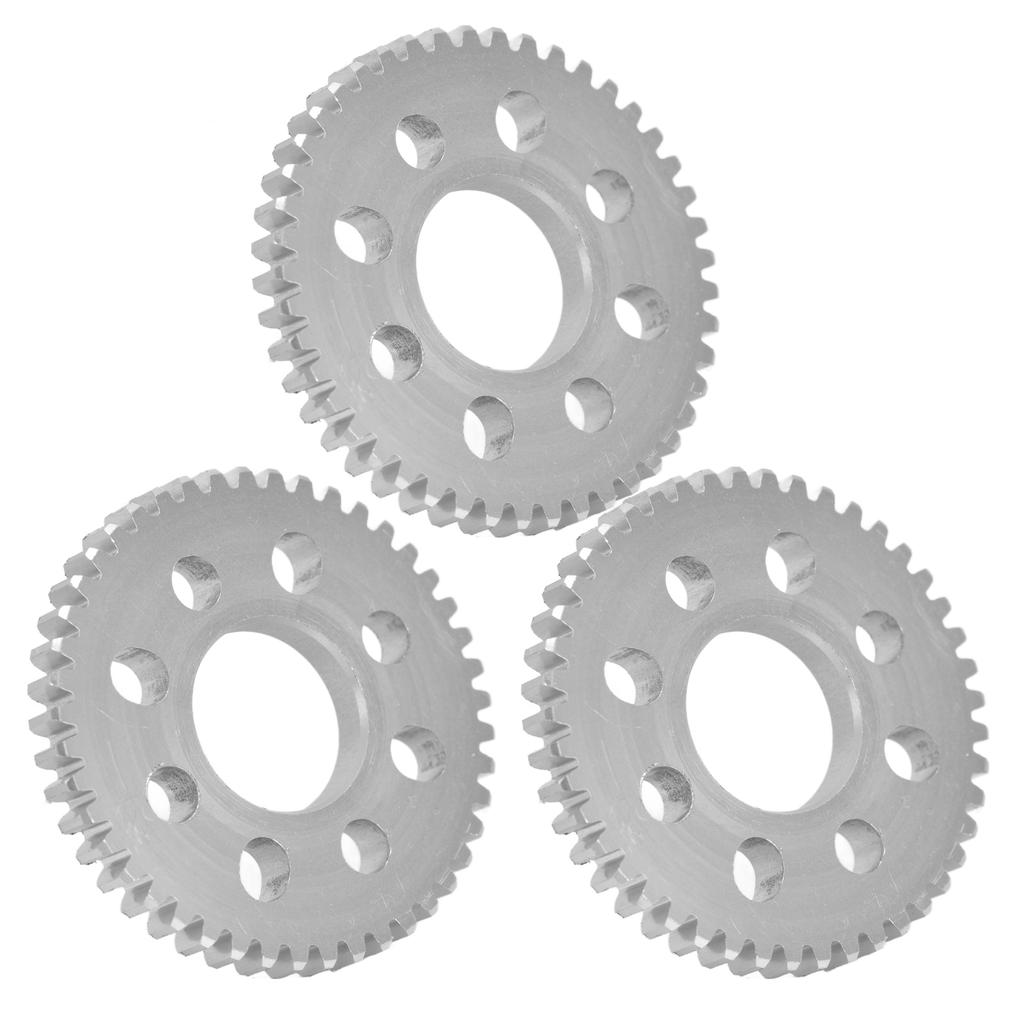 3Pcs Spur Gear 8 Holes Aluminium 4mm Thickness 14mm Centre Hole 0.8 Module Set Kit431204140050