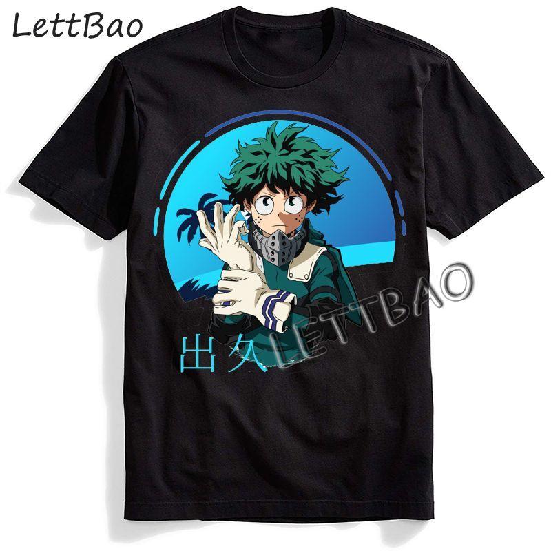Japanese Anime My Hero Academia T Shirt Men Kawaii Summer Tops Graphic Tees Cool L