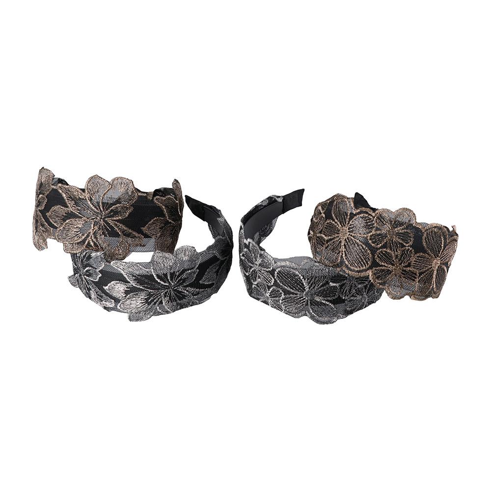 Mesh Summer Lace Flower Mother Headdress Women Hair Hoop Korean Style Hair Hoop Wide Edge Headband