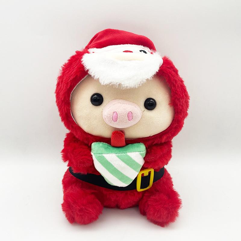 Adorable Christmas Pig Plush Toy Features Festive Santa And Reindeer Designs For Holiday Joy