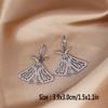 Kinitial Stainless Steel Death Moth Sun Moon Snake Mushroom Cactus Hamsa Hand Horse Earrings For Women Trendy Piercing Jewelry