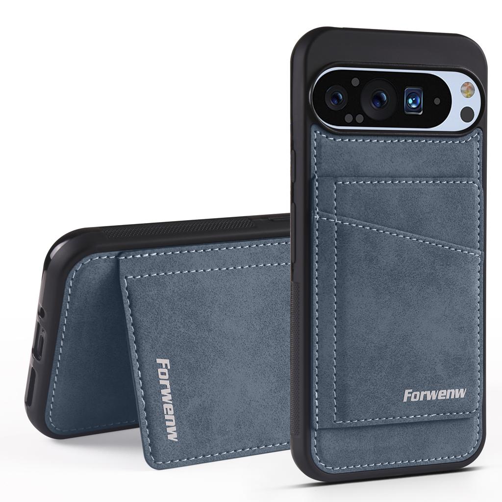 Built-inFlip Leather Case for Google Pixel 10 9 9 8 Pro XL 10A 9A 8A Business Magnetic Flip Wallet Card Phone Cover Etui Coque