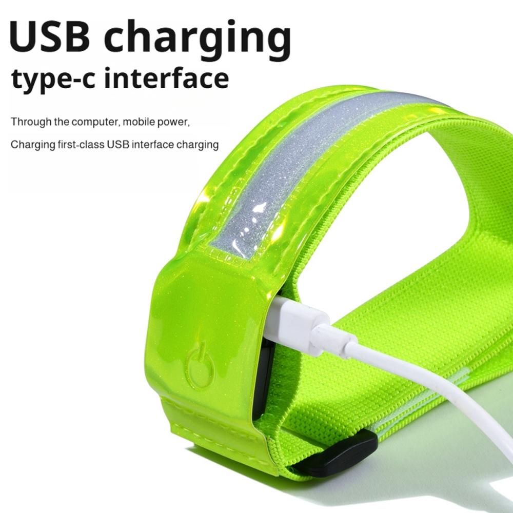 LED Armband for Running(1 Pair),Light Up Arm Bands for Night Walking Running,High Visibility Reflective Running Gear Adjustable