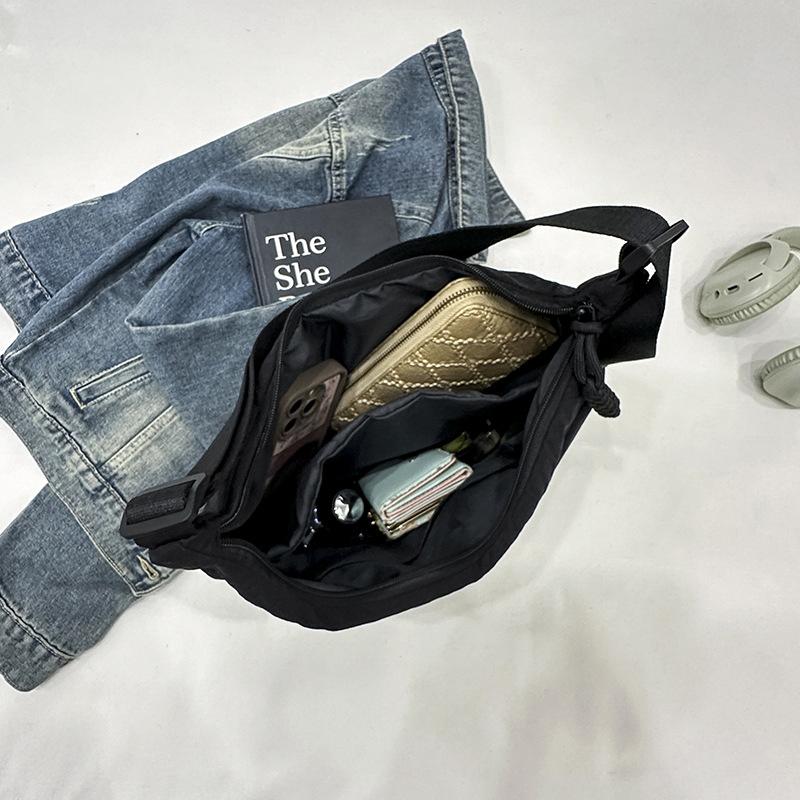 Borsa a Spalla in Tessuto Morbido alla Moda da Donna Tinta Unita Stile Casual da Studente Borse Grandi Borse a Tracolla per Donna Borsa Hobo da Spalla